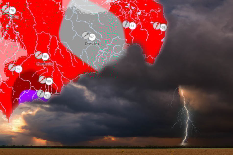 Es wird noch richtig ungemütlich in Sachsen, Sachsen-Anhalt und Thüringen. (Symbolbild)
