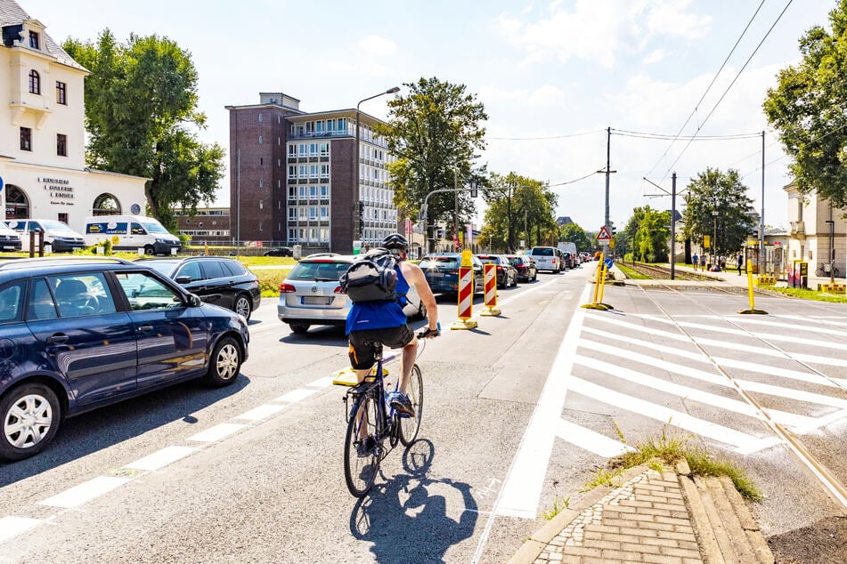 Der neue Radweg auf der Königsbrücker Straße gefällt nicht jedem.