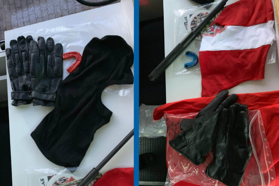 Beschlagnahmte Utensilien nach dem Rhein-Derby.