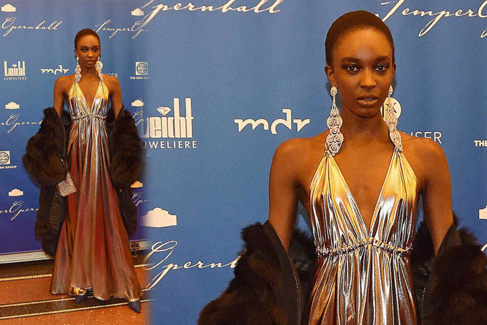 Model Nicole Atieno auf dem Roten Teppich.