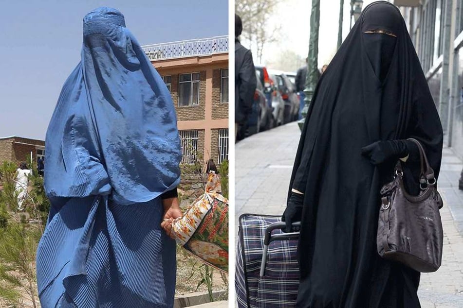 Nikab (re.) und Burka dürfen in den Niederlanden in der Öffentlichkeit nahezu nicht mehr getragen werden.