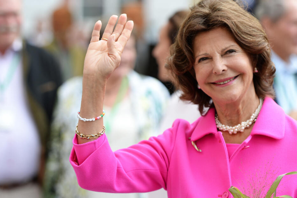 Das Foto aus dem August 2014 zeigt Königin Silvia von Schweden auf der Bodenseeinsel Mainau.