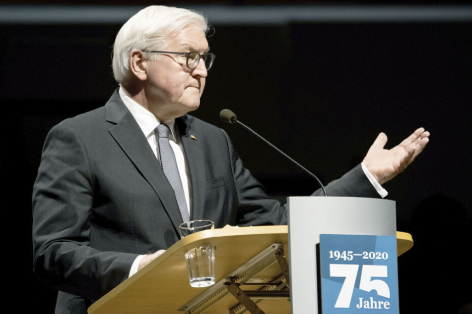 Bundespräsident Frank-Walter Steinmeier spricht auf einer Gedenkveranstaltung im Dresdner Kulturpalast.