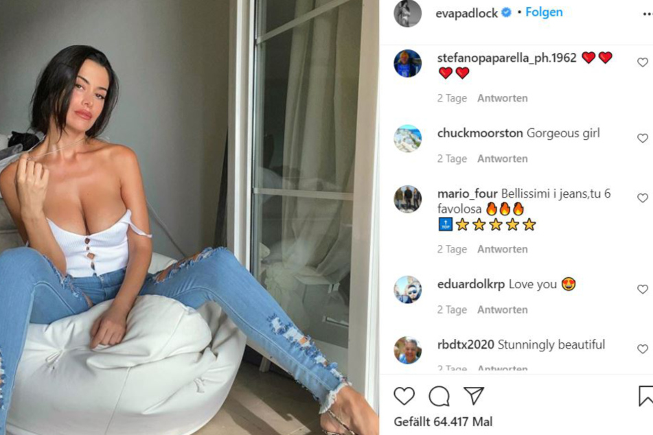 Eva Padlock (36) blickt ihren Fans in die Augen.