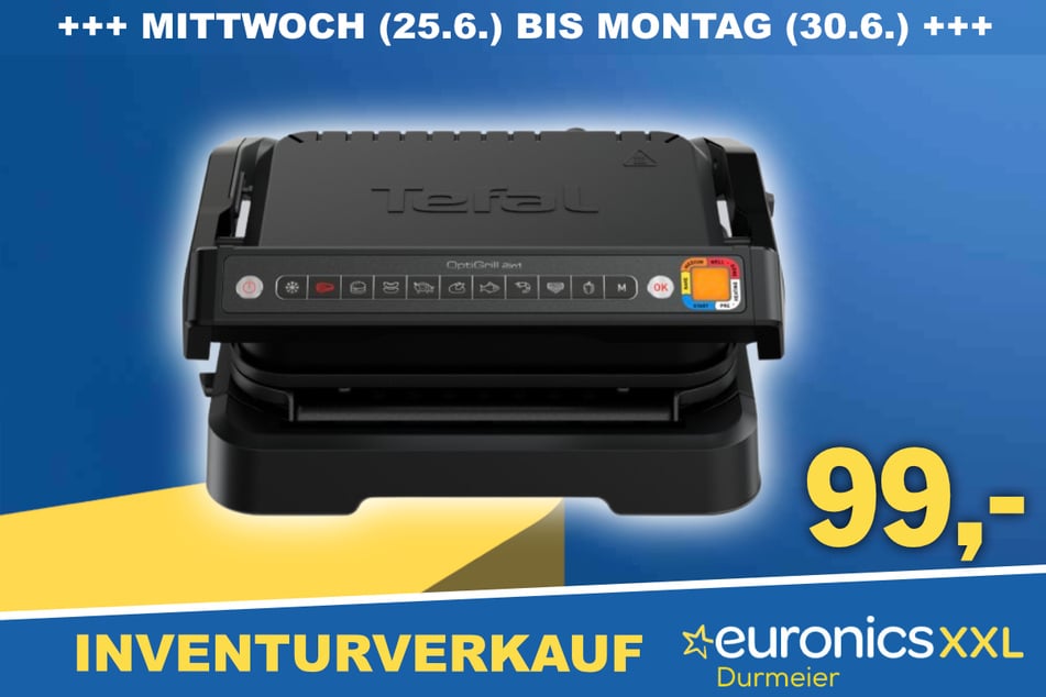Tefal Optigrill 2in1 Kontaktgrill für nur 99 Euro.