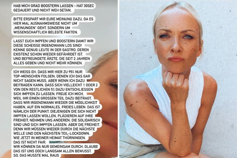 Moderatorin Janin Ullmann (40) hat ihre Fans auf Instagram dazu aufgerufen, sich gegen das Coronavirus impfen zu lassen.