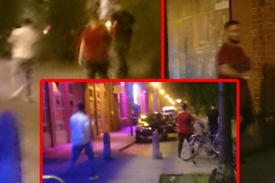 Eine Zeugin des Geschehens konnte von den Verdächtigen drei Bilder mit ihrem Handy aufnehmen.