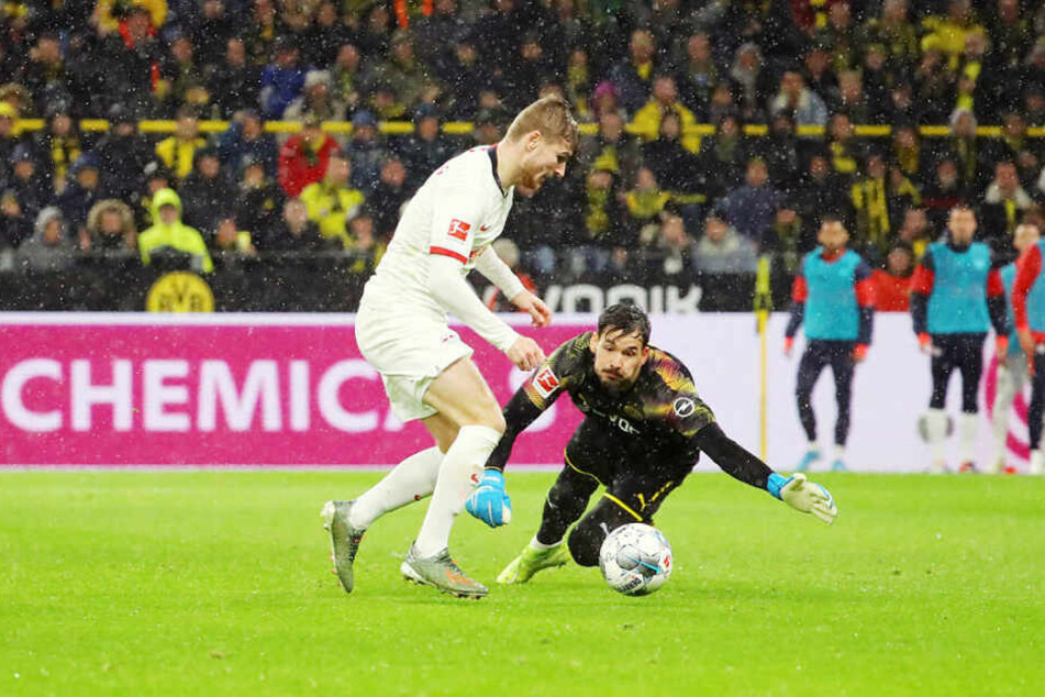 Der Ausgleich: Julian Brandt spielte einen Rückpass den "Faultier" Timo Werner Roman Bürki wegschnappte, ihn umkurvte und locker einschieben konnte.