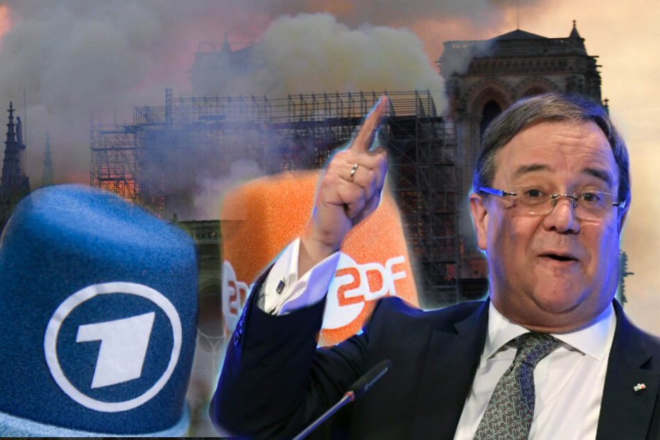 Nach dem Feuer im Dach der weltberühmten Kathedrale gab es von Armin Laschet Kritik an der Berichterstattung der Öffentlich-Rechtlichen.