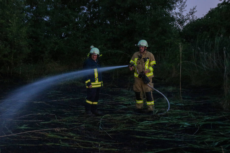 Die Feuerwehr Brandenburg musste am Dienstagabend zu einem offenbar gelegten Feuer in Oberkrämer ausrücken.