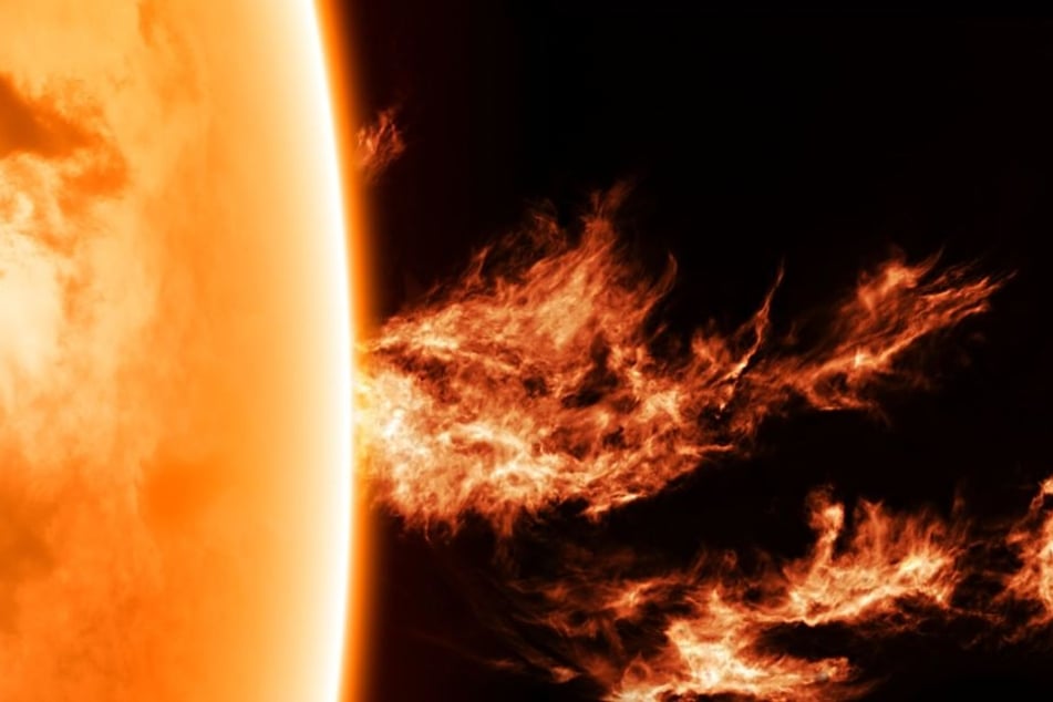 Die starke Eruption ist verantwortlich für den Sonnensturm. (Symbolbild)