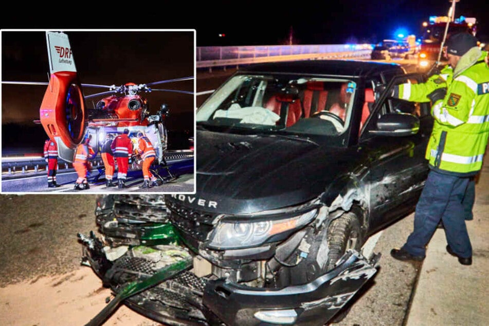 70.000 Euro Schaden! Schwerer Unfall auf A17 bei Bahretal, zwei Schwerverletzte