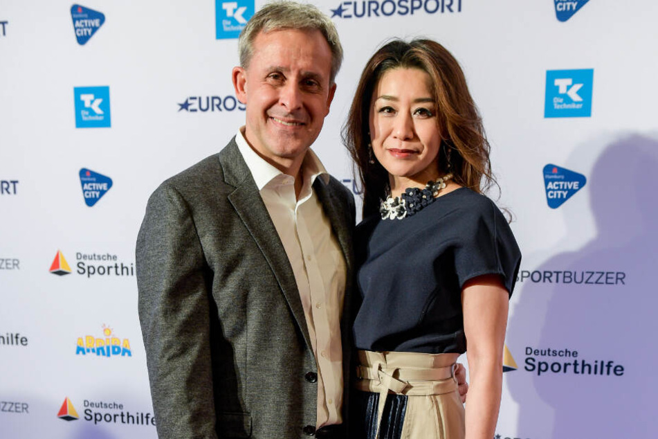 Pierre Littbarski nebst Ehefrau Hitomi.