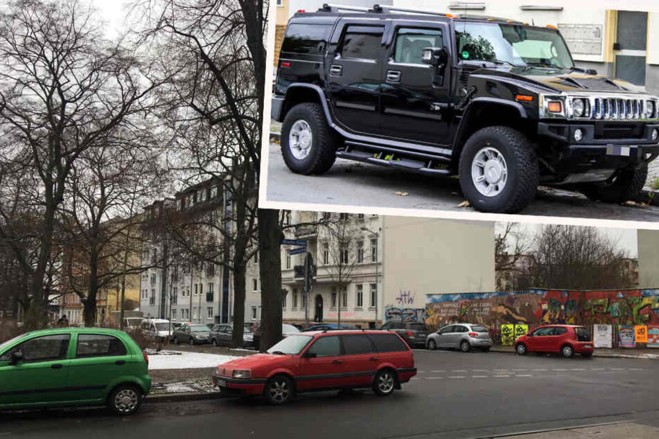 Teurer Hummer-Geländewagen in Leipzig abgefackelt