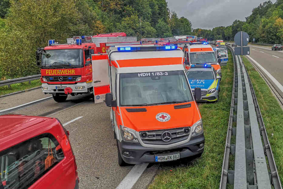 Die Autobahn war nach dem Crash teils gesperrt.