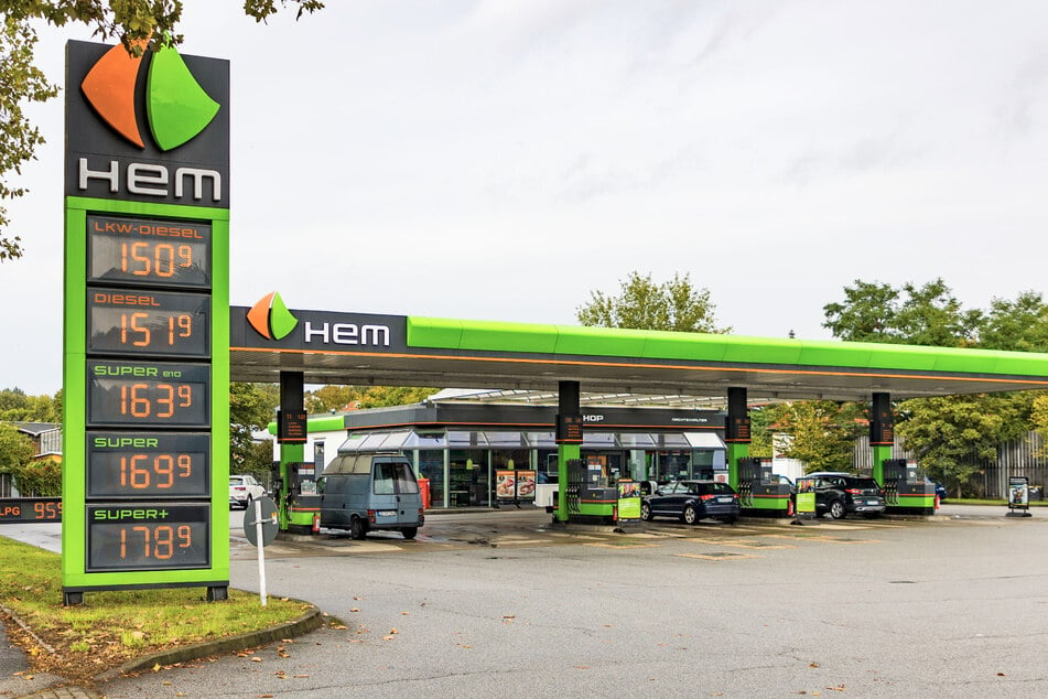 Auch günstig: Die HEM-Tankstelle in der Hansastraße in Dresden.