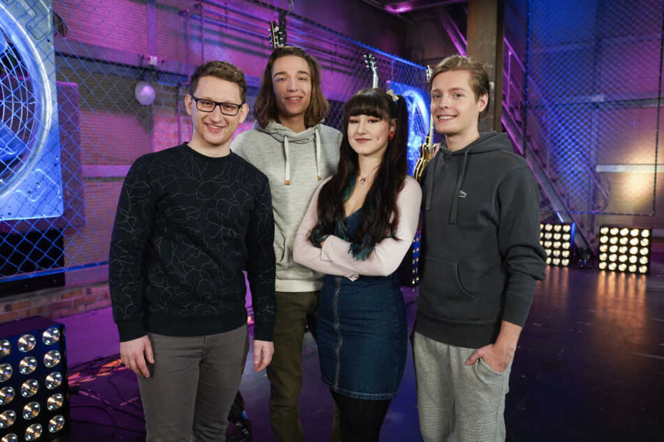 Samuel Rösch (24, v.l.) und seine Mitfinalisten Eros Atomus Isler (18), Jessica Schaffler (17) und Benjamin Dolic (21).