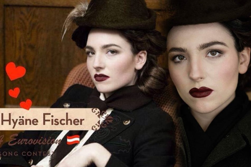 Auf Instagram präsentiert sich Hyäne Fischer im 30er-Jahre-Stil.