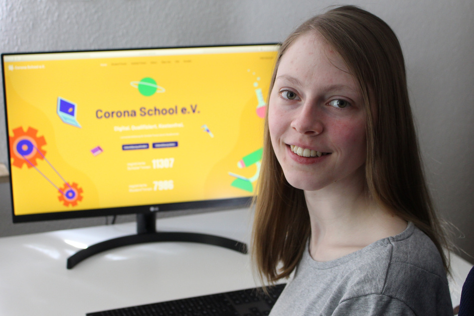 Laura Maj Scheffzek (25) koordiniert die Aktivitäten der "Corona School" an der TU Chemnitz.