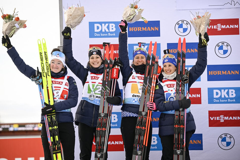 Der zweite Platz mit der französischen Staffel beim Weltcup in Östersund im März 2023 zählt zu ihren größten Erfolgen.