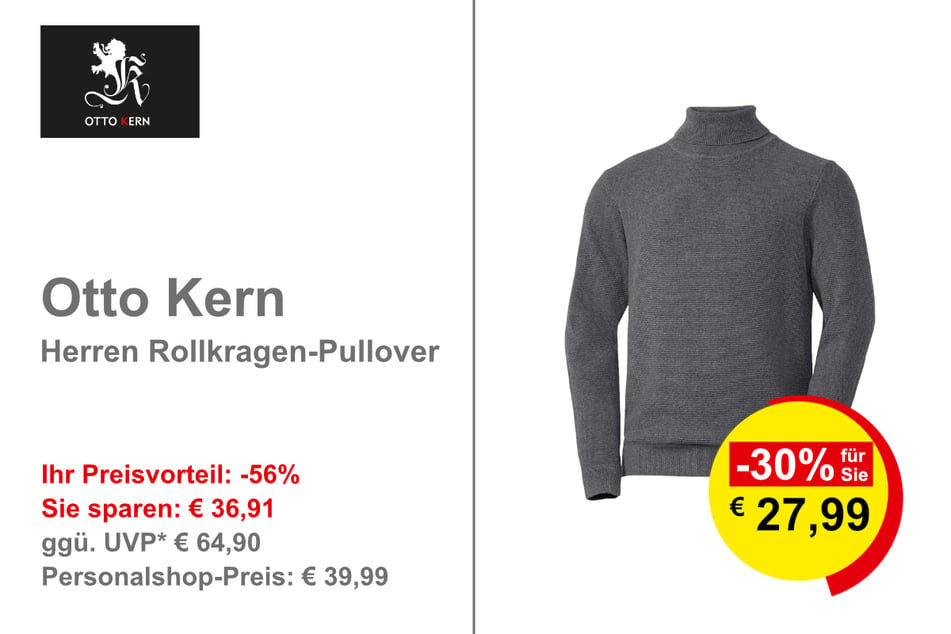 Otto Kern Herren Rollkragen-Pullover
