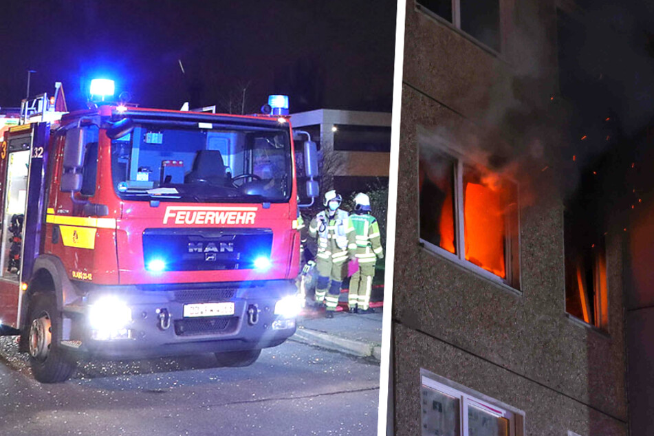 Dresden: Flammen schlugen aus dem Fenster: Wohnungsbrand in Dresden-Leubnitz