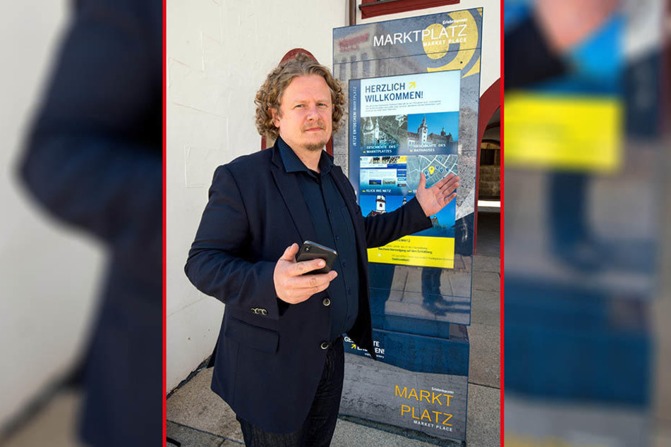 Beschwert sich über moderne Info-Stelen ohne WLAN: Stadtrat Lars Fassmann (40).