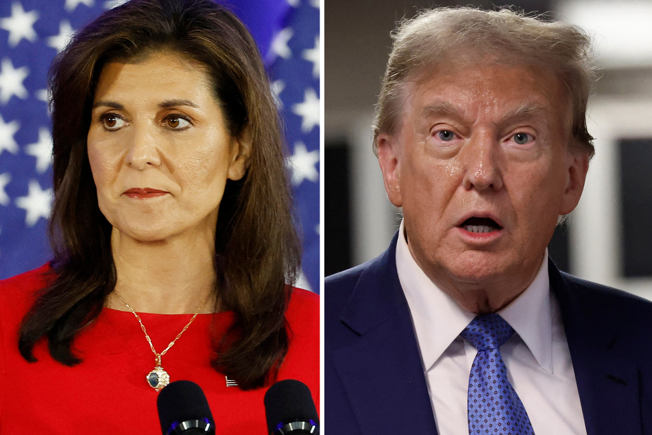Nikki Haley (l.) said Wednesday she will vote for Donald Trump in November's election, after initially refusing to endorse the former president.