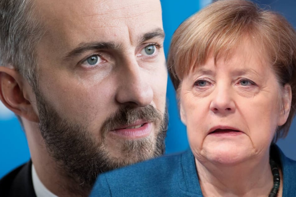 Jan Böhmermann will gerichtlich gegen Angela Merkel vorgehen. (Bildmontage)