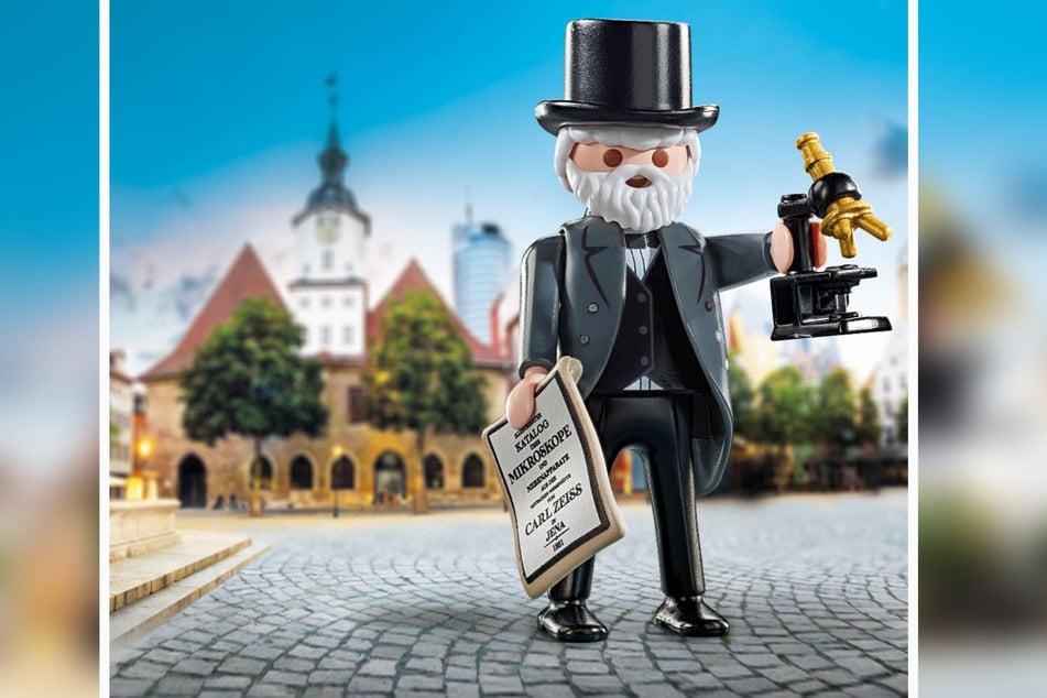 Der bekannte Firmengründer Carl Zeiss (1816-1888) als Playmobil-Figur.