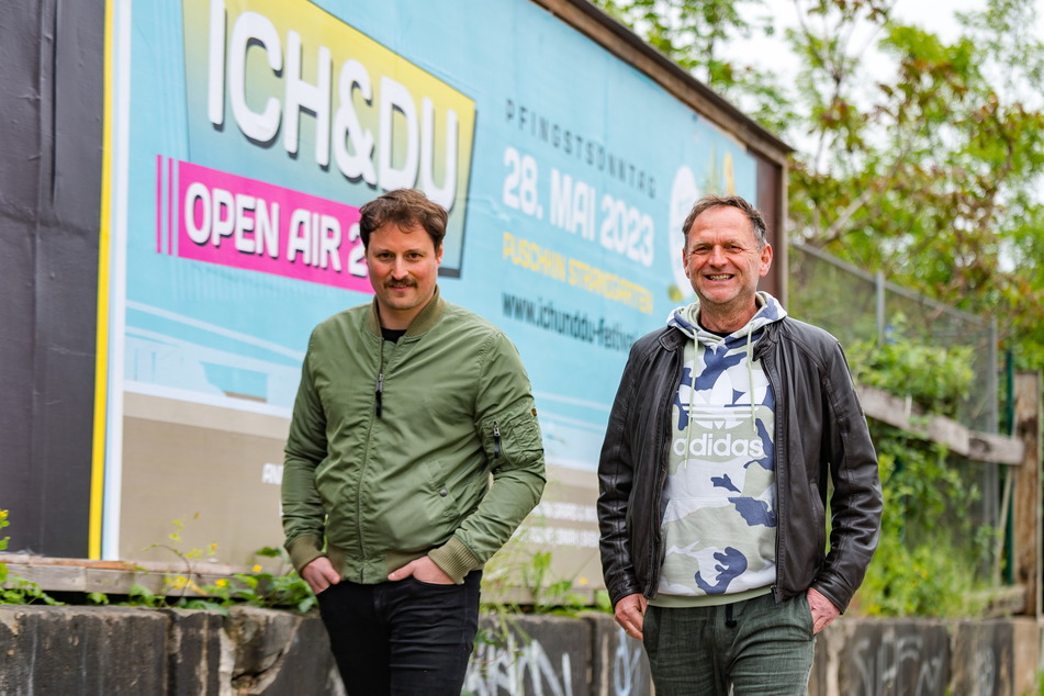 Philipp Herrmann (34, l.) und Steffen Glaeser (54) veranstalten das Festival "Ich &amp; Du" am Club Puschkin.