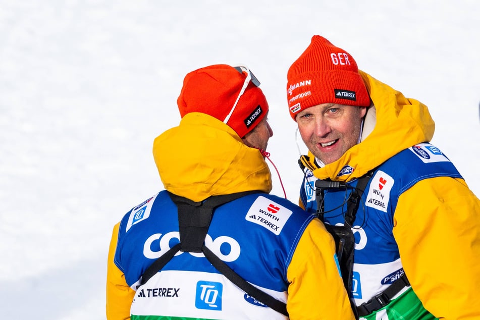 Per Nilsson (55, r.) äußerte sich jetzt erstmal zum Doping-Schock rund um seine Sportlerin Victoria Carl.