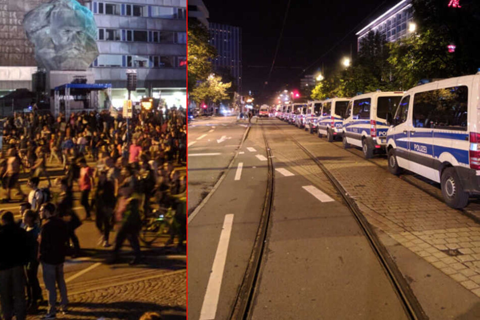 #wirsindmehr-Konzert in Chemnitz: Wieder Zwischenfälle an Brückenstraße, Polizei räumt Gedenkort