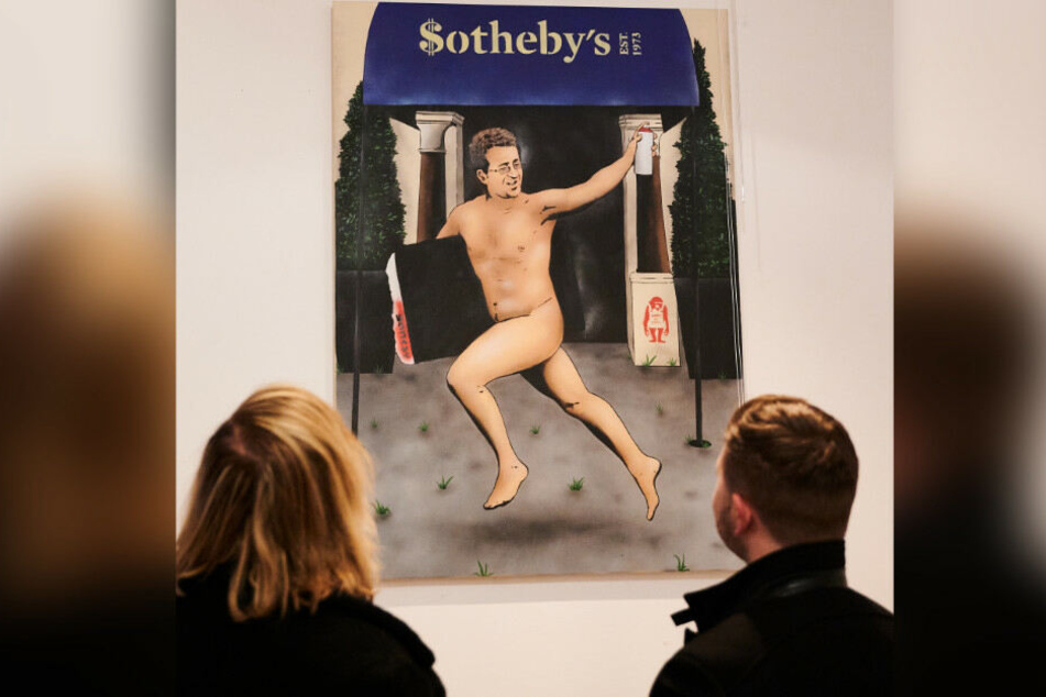 Der Streetart Künstler JPS zeigt auf seinem Werk angeblich das Gesicht des berühmten Künstlers Banksy.
