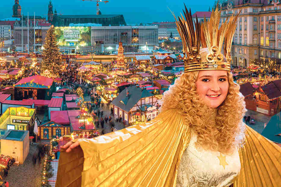 Erstmalig kommt das Christkind aus Nürnberg (Rebacca Ammon, 18) zu Besuch nach Dresden.