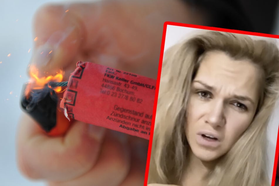 Sara ist sich sicher: Die Jugendlichen brennen kein gewöhnliches Feuerwerk ab. (Bildmontage)