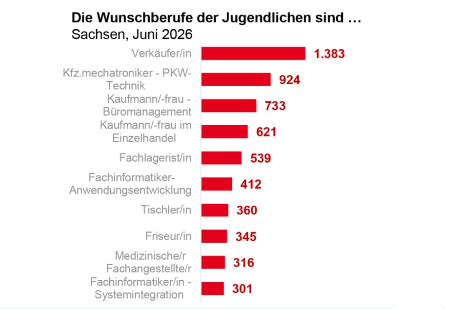 Viele Jugendliche wollen Verkäufer oder Verkäuferin werden.