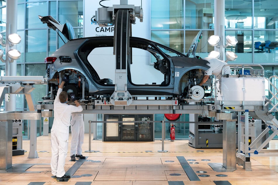Der VW ID.3 wird seit 2021 in der Gläsernen Manufaktur montiert.