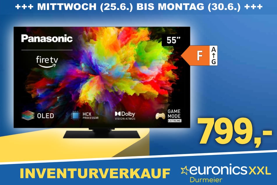 Der 55-Zoll Panasonic OLED-TV für 799 Euro.