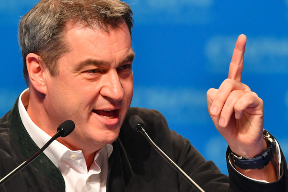 Markus Söder (54), CSU-Vorsitzender und Ministerpräsident aus Bayern, spricht beim Politischen Aschermittwoch der CSU in Passau.