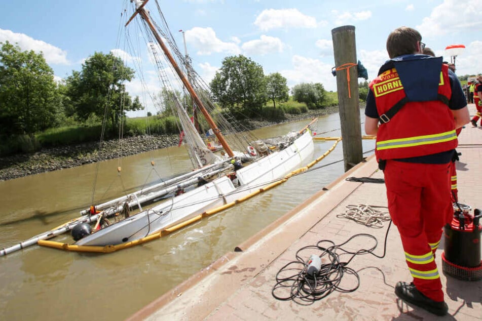 Die "No. 5 Elbe" ist nach der Kollision gesunken.