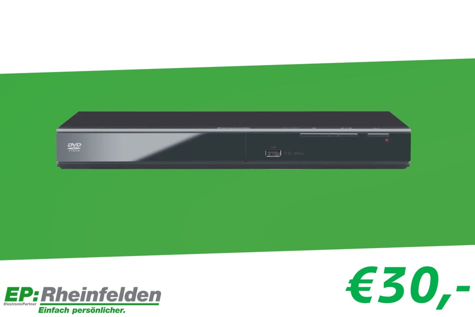 Panasonic-DVD-Player für 30 statt 54,99 Euro.