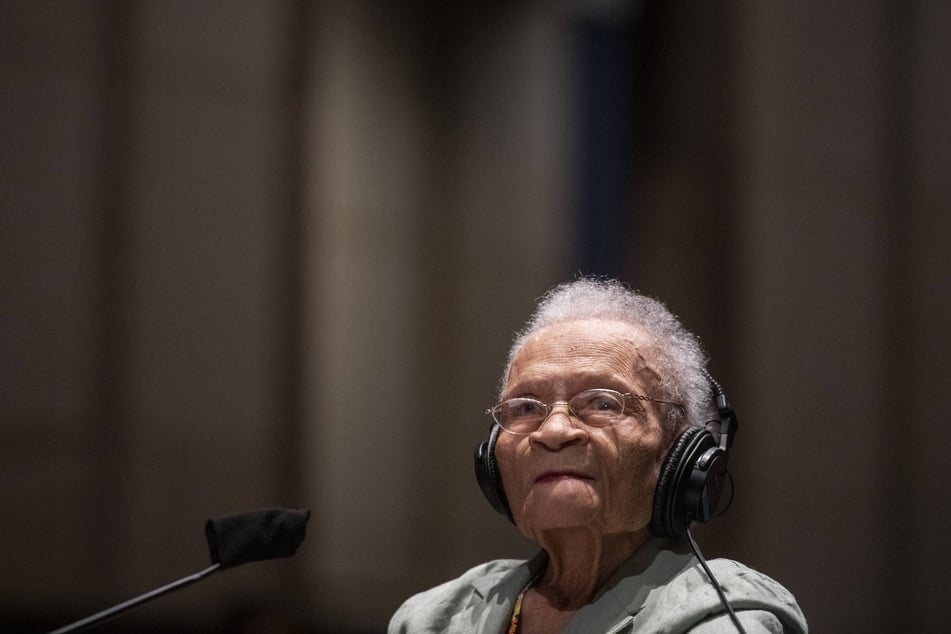 Tulsa Race Massacre survivor Viola Ford Fletcher appears to testify before the House Committee on the Judiciary on May 19, 2021.