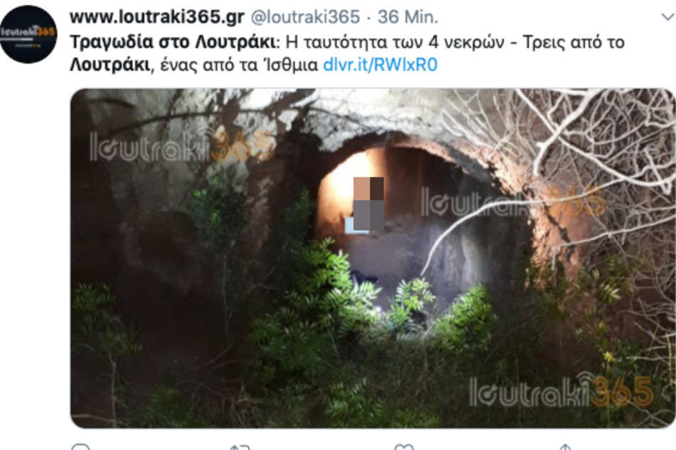 Ein griechisches Nachrichtenportal postete die Bilder der Bergung einer der Toten.