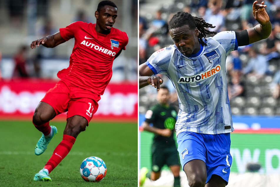 Hertha BSC muss die nächsten Spiele auf Myziane Maolida (22, l.) und Dedryck Boyata (30) verzichten.