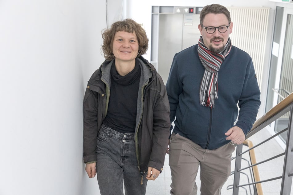Ausländerrat-Geschäftsführer Dr. Christian Schäfer-Hock (40) und Teamleiterin Ruth Schilling (36).