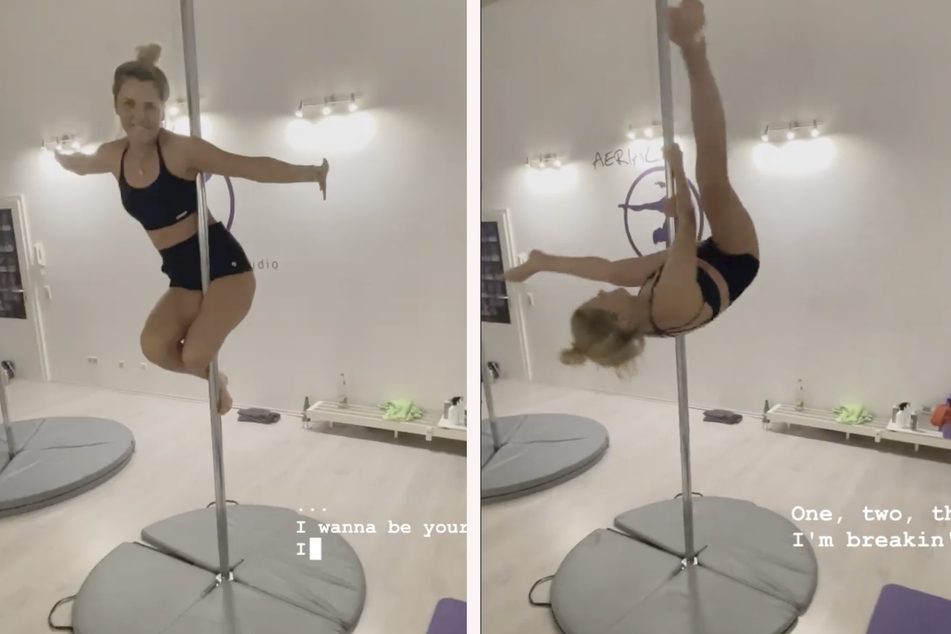 Das kann sich sehen lassen: Nach dem Kinderkurs war Mama Sara Kulka (31) selbst mit ihrem Poledance-Training dran.