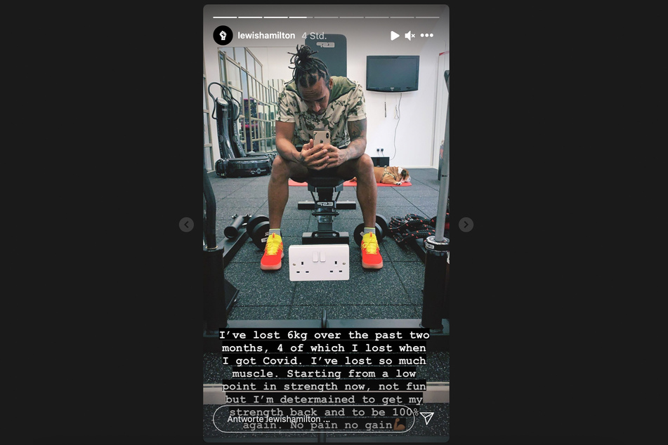 In seiner Instagram-Story berichtete Formel-1-Champion Lewis Hamilton (35) von seiner Corona-Infektion.