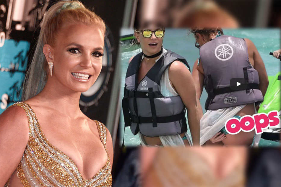 Britney Spears: Hoppla, da ist was verrutscht! Britney Spears im Kampf mit dem Bikini-Höschen