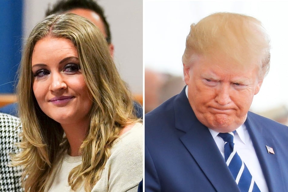 Donald Trump's (r.) former lawyer Jenna Ellis (l.) has agreed to cooperate with prosecutors leading a "fake electors" case in Arizona relating to the 2020 elections.